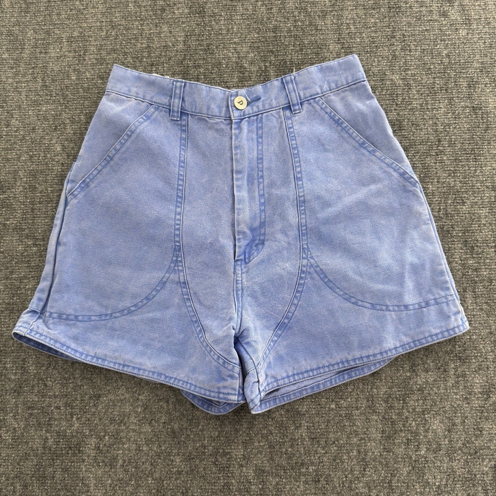 Vtg 90s Patagonia Canvas High Rise Stand Up Hiking Shorts Womens Sz 8 Purple